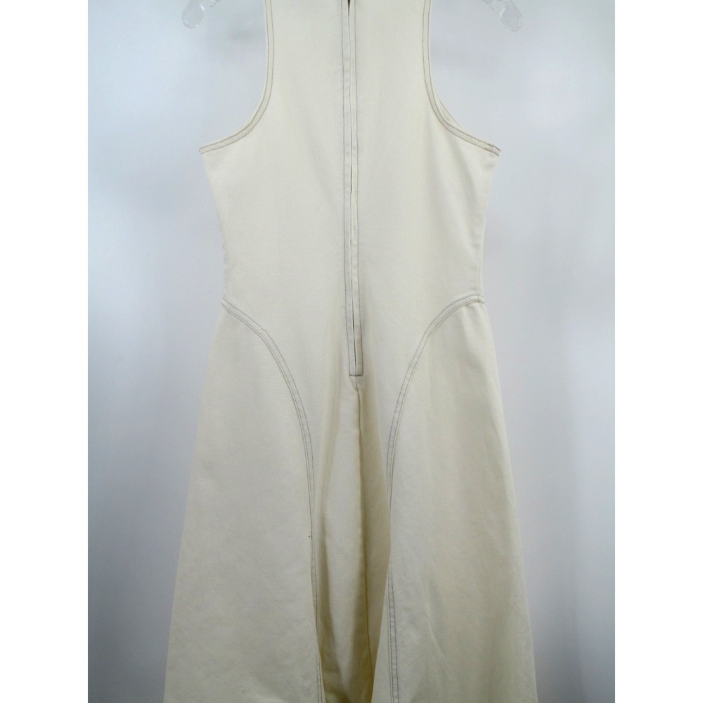 NWOT FUTURE COLLECTIVE Maxi Racerback Denim Dress Women Size 4 Ivory Sleeveless - Picture 9 of 16